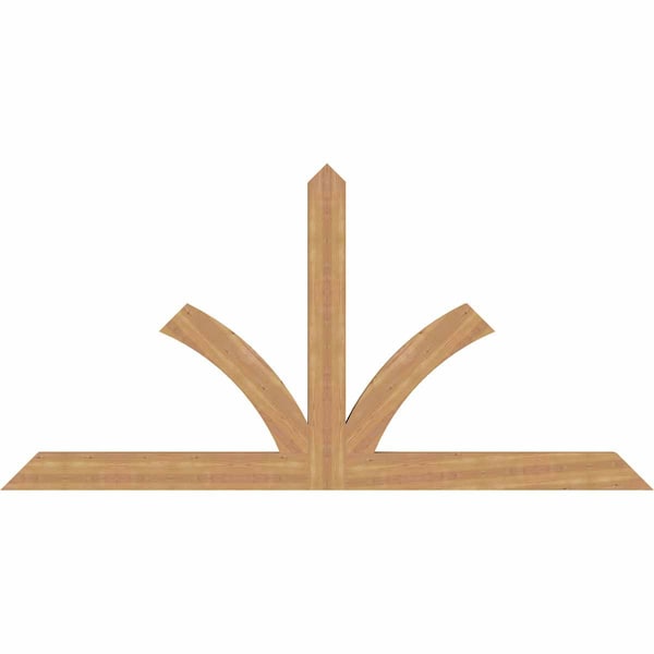 Ekena Millwork Richland Timber Gable Bracket, Western Red Cedar, 96"W x 48"H x 3 1/2"D x 5 1/2"F, 12/12 Pitch GBW096X48X0406RIC00SWR - main